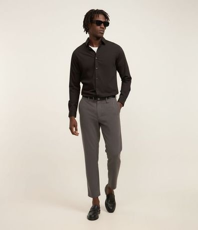 Pantalón Básica Slim Cropped Sastrería con Elastano