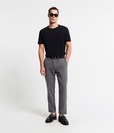 Pantalón Básica Slim Cropped Sastrería con Elastano