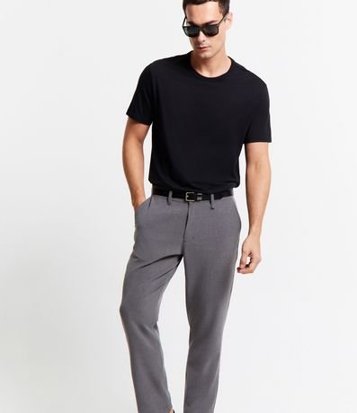 Pantalón Básica Slim Cropped Sastrería con Elastano 2