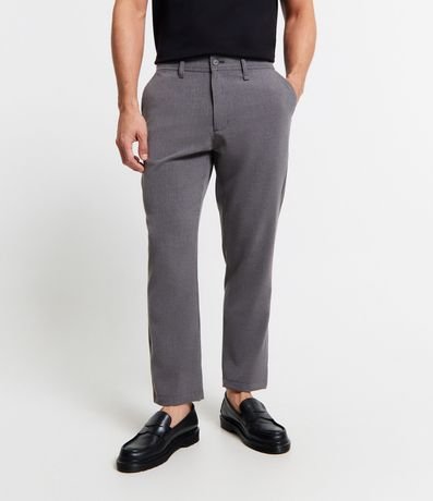 Pantalón Básica Slim Cropped Sastrería con Elastano 3