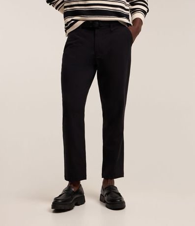 Pantalón Básica Slim Cropped Sastrería con Elastano