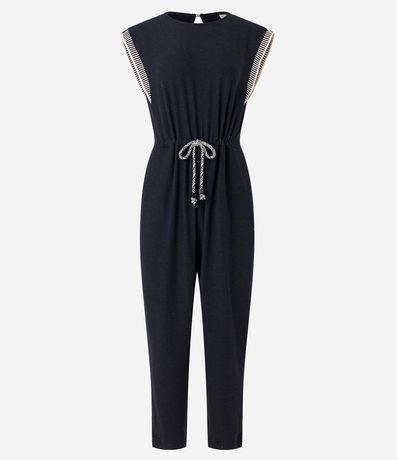 Mono en Viscosa con Sisa de Punto y Lazo en la Cintura 5