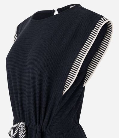 Mono en Viscosa con Sisa de Punto y Lazo en la Cintura 6