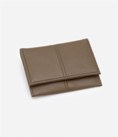 Billetera Plegable Pequeña con Pespunto