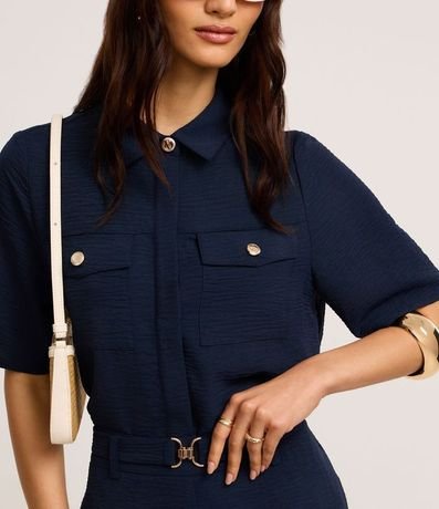 Camisa Airflow con Botones Metalizados y Bolsillos Delanteros 4