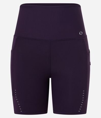 Bermuda Deportiva en Microfibra con Bolsillos y Detalles Reflectante