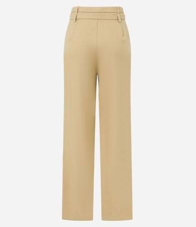 Pantalón Recto en Sastrería con Cinturón Cruzado 6