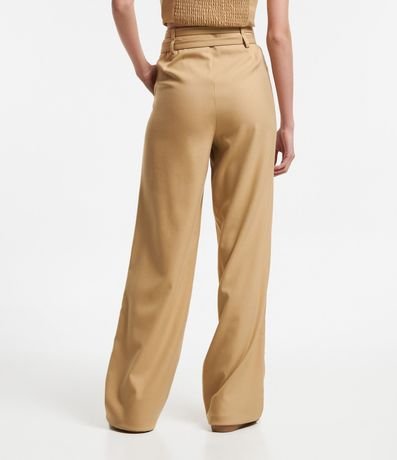 Pantalón Recto en Sastrería con Cinturón Cruzado 3