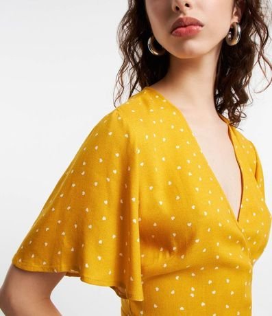 Enterito en Viscosa con Transpasse y Estampa de Lunares 3