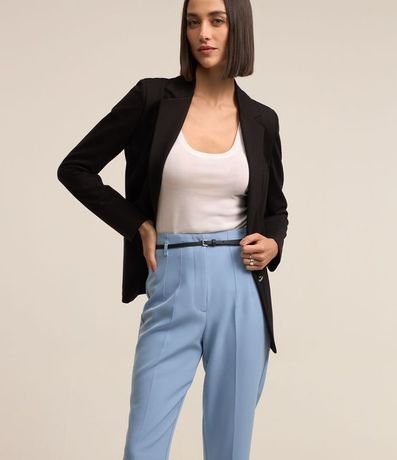 Pantalón Carrot en Sastrería con Cinturón en Pu 2