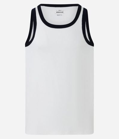 Musculosa en Rib con Bies Contrastante 5