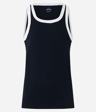 Musculosa en Rib con Bies Contrastante 6