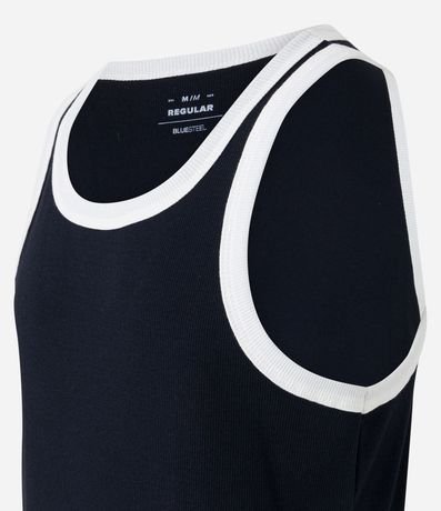 Musculosa en Rib con Bies Contrastante 7