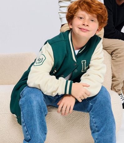 Campera Bomber College Infantil Estampa Los Angeles - Talle 5 a 14 años