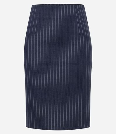 Pollera Lápis en Viscosa con Estampado Raya de Tiza 6