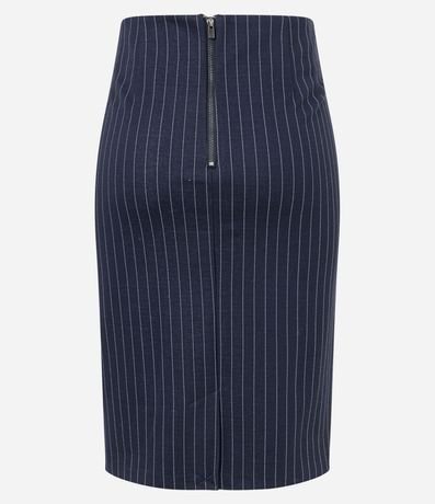 Pollera Lápis en Viscosa con Estampado Raya de Tiza 7