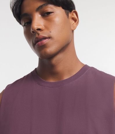 Musculosa en Algodón con Cuello Redondo y Tag en el Bajo 4