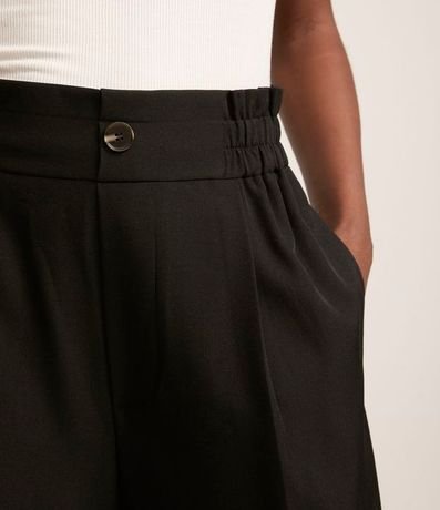Pantalón Carrot Sastrería con Cintura Elástica y Pliegues 4