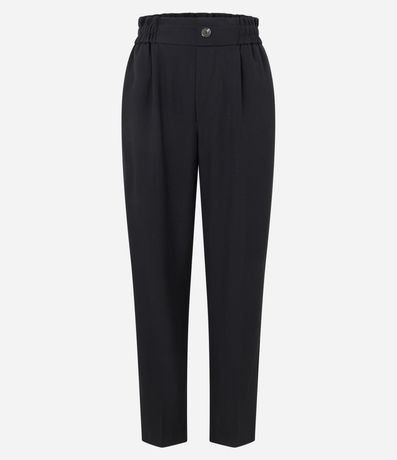 Pantalón Carrot Sastrería con Cintura Elástica y Pliegues 5