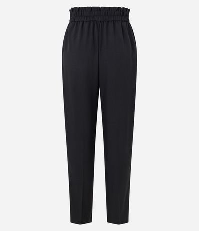 Pantalón Carrot Sastrería con Cintura Elástica y Pliegues 6