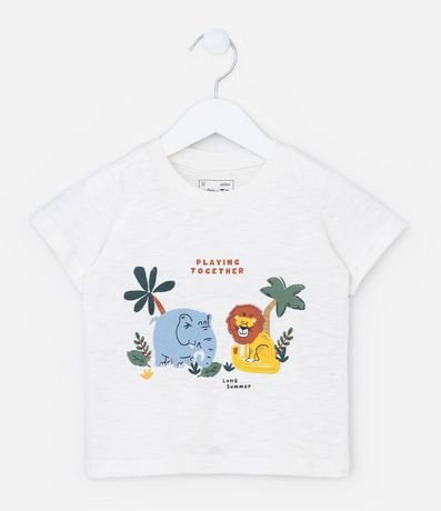Remera Infantil en Algodón Estampado Animalitos - Talle 1 a 5 años 1