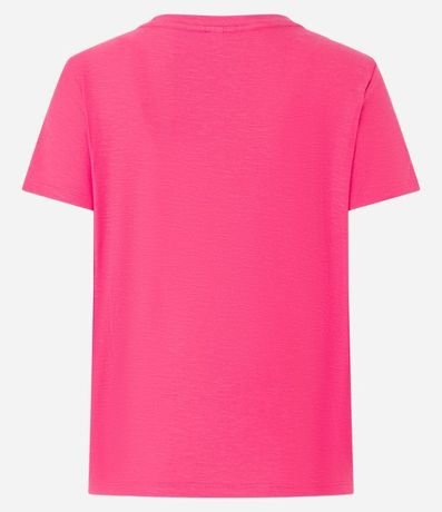 Blusa T-shirt en Flamé con Cuello V 8