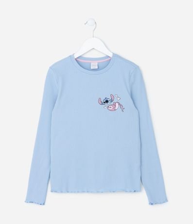 Pijama Infantil Acanalado con Estampa Stitch - Talle 5 a 14 años 2