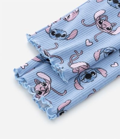 Pijama Infantil Acanalado con Estampa Stitch - Talle 5 a 14 años 4