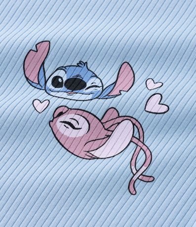 Pijama Infantil Acanalado con Estampa Stitch - Talle 5 a 14 años 5