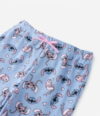 Pijama Infantil Acanalado con Estampa Stitch - Talle 5 a 14 años 7
