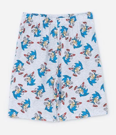 Pijama Corto Infantil en Algodón Estampa Sonic - Talle 5 a 14 años 8