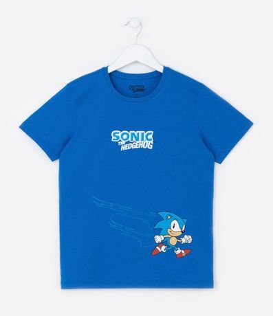 Pijama Corto Infantil en Algodón Estampa Sonic - Talle 5 a 14 años 2