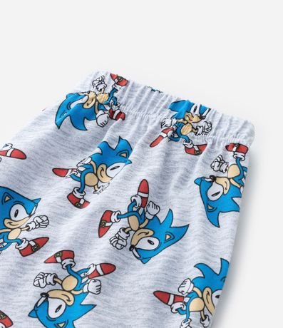 Pijama Corto Infantil en Algodón Estampa Sonic - Talle 5 a 14 años 4