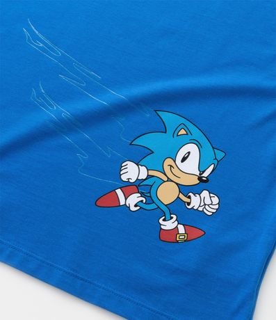 Pijama Corto Infantil en Algodón Estampa Sonic - Talle 5 a 14 años 6