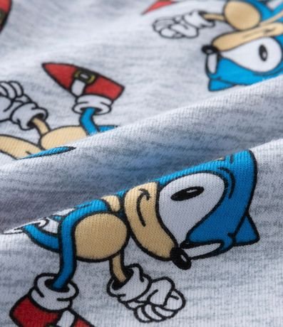 Pijama Corto Infantil en Algodón Estampa Sonic - Talle 5 a 14 años 7