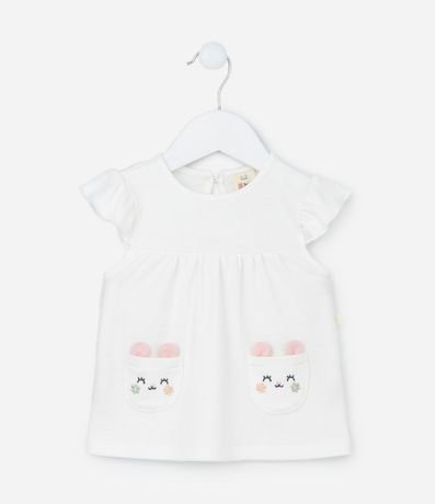 Conjunto Infantil con Bolsillos y Estampa Floral - Talle 0 a 18 meses 2