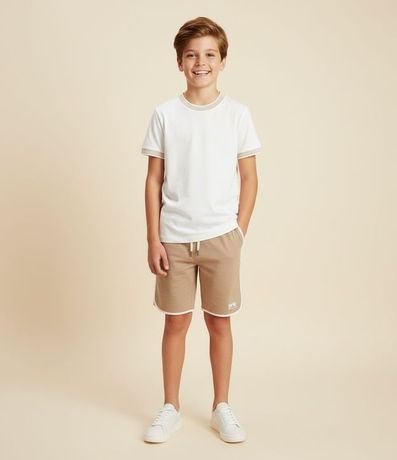 Bermuda de Baño Infantil con Contraste - Talle 05 a 14 años