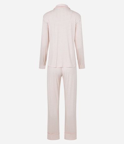 Pijama Americano Largo en Viscolycra con Estampado en Cuadros 6