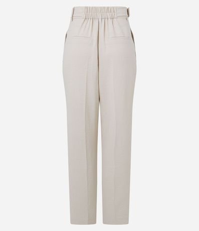 Pantalón Carrot en Airflow con Cinturón Hebilla y Pliegues 7