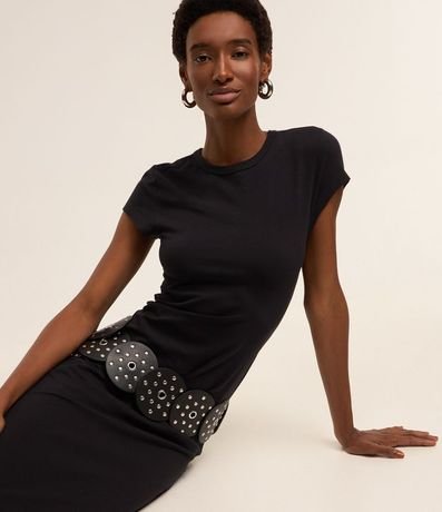 Vestido Largo en Algodón con Manga Corta 4