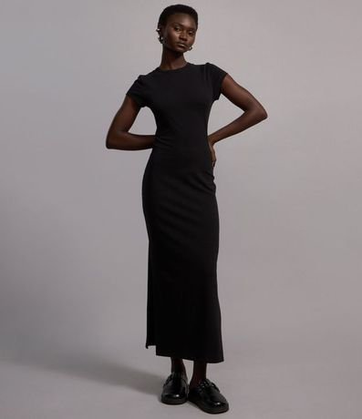 Vestido Largo en Algodón con Manga Corta 5