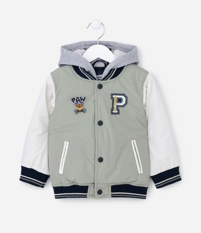 Campera Bomber College con Capucha y Estampa de Paw Patrol - Talle 1 a 5 años