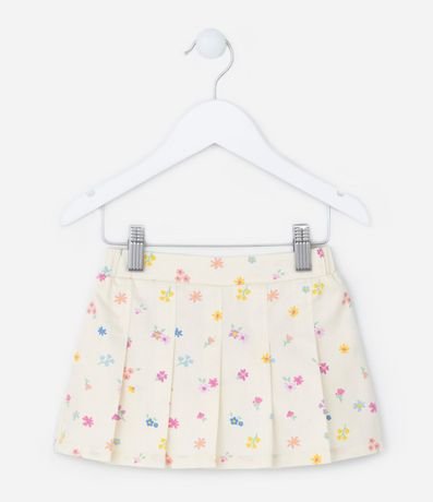 Short Pollera Infantil en Crepé Plegado - Talle 1 a 5 años