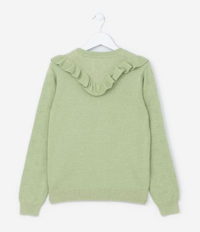 Suéter Infantil con Volados e Hilo Brillante - Talle 5 a 14 años 2