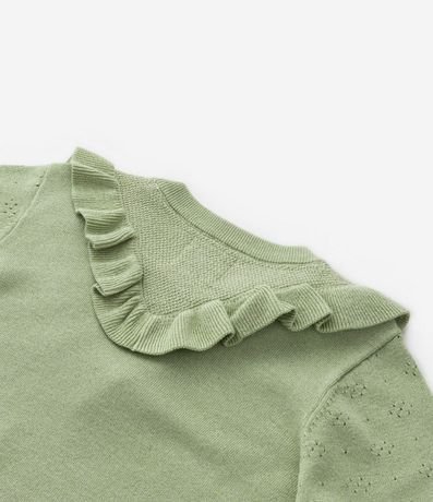 Suéter Infantil con Volados e Hilo Brillante - Talle 5 a 14 años 5