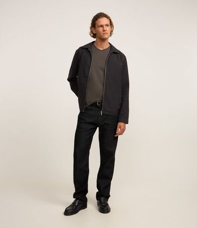 Remera Slim en Algodón Peruano con Cuello V 2
