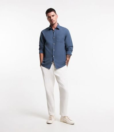 Camisa Regular en Oxford con Bolsillo Delantero 2