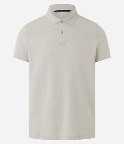 Polo Slim en Media Malla con Botones y Textura Acanalada 5
