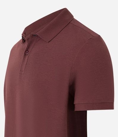 Polo Slim en Media Malla con Botones y Textura Acanalada 6
