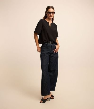 Blusa con Efecto Airflow con Escote en V Despuntado 2